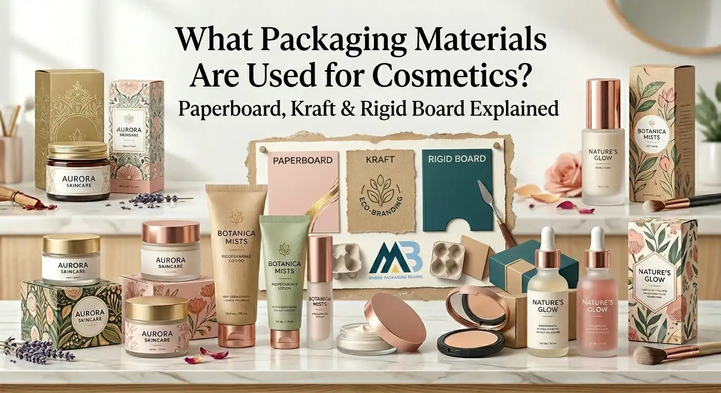 What Packaging Materials Are Used for Cosmetics Paperboard, Kraft & Rigid Board Explained