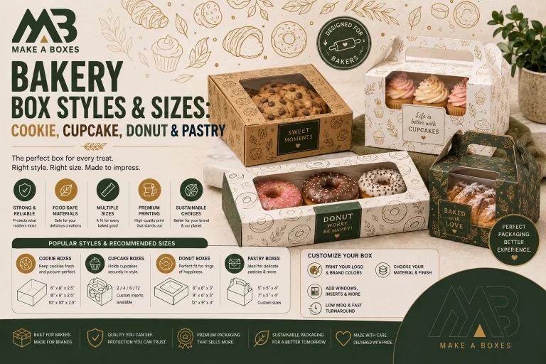 Bakery Box Styles & Sizes Cookie, Cupcake, Donut & Pastry