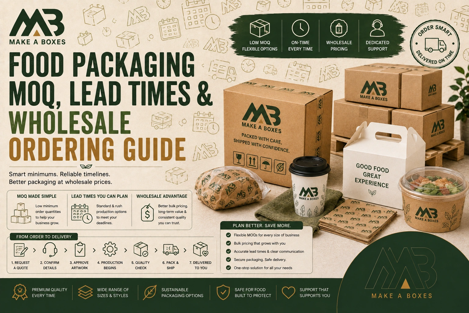 Food Packaging MOQ, Lead Times & Wholesale Ordering Guide