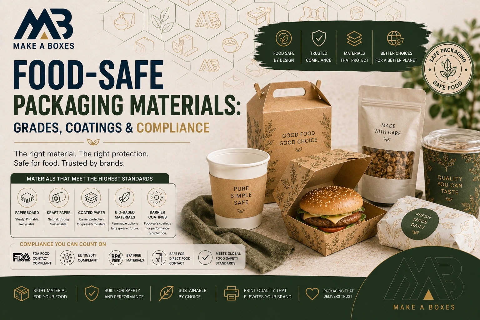 Food Safe Packaging Materials Grades, Coatings & Compliance