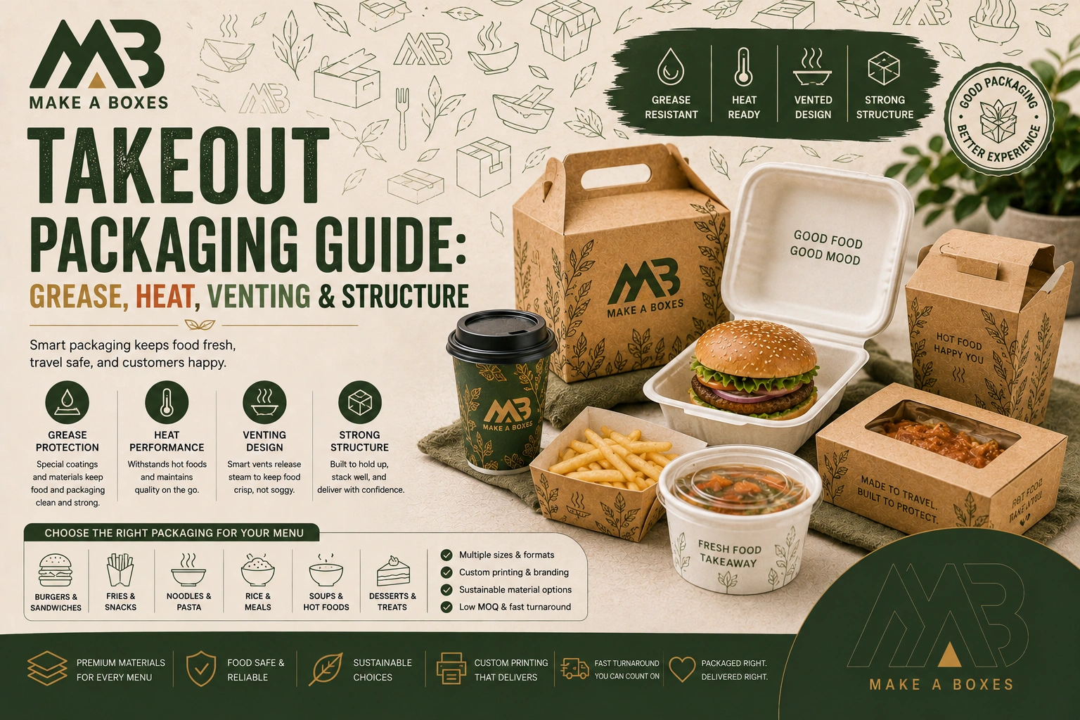 Takeout Packaging Guide Grease, Heat, Venting & Structure